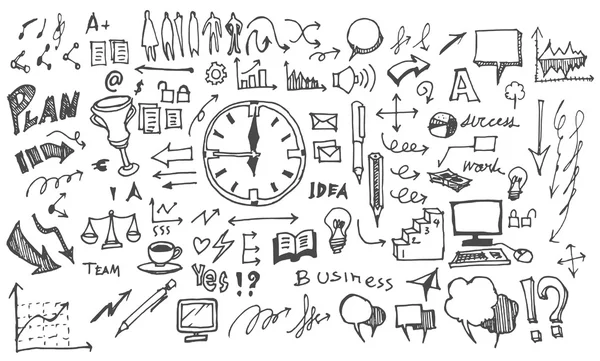 İş karalamalar handrawn mürekkep kroki.