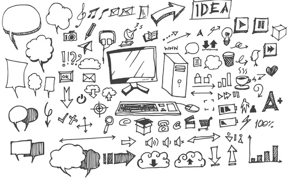 İş karalamalar handrawn mürekkep kroki.