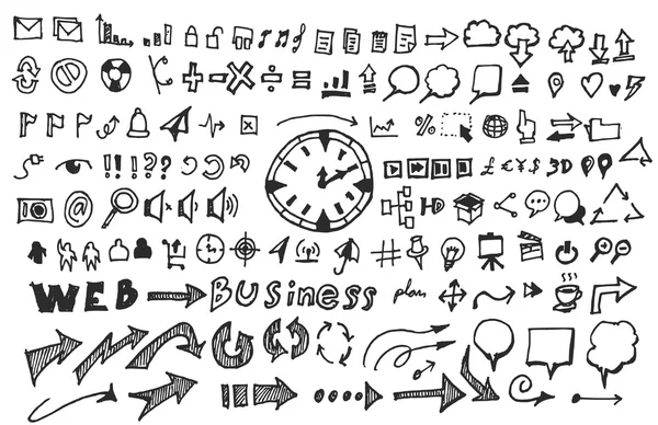 İş karalamalar handrawn mürekkep kroki.