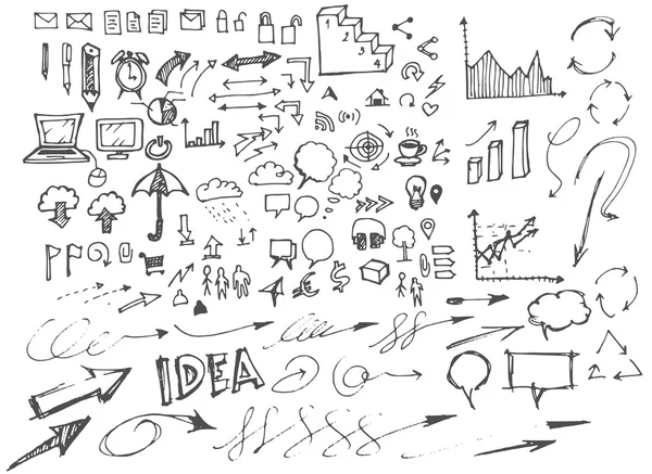 İş karalamalar kroki eps10 vektör