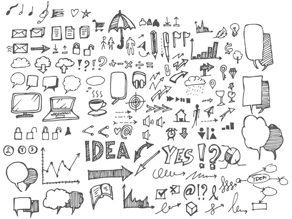 İş karalamalar kroki eps10 vektör