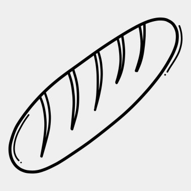 Loaf doodle vektör simgesi. Çizim çizimi el çizimi çizimi çizimi.