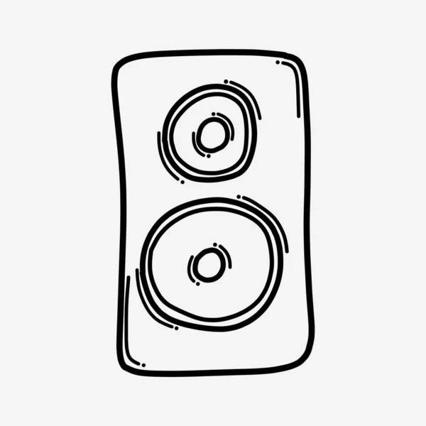 Altavoz Doodle Vector Icono Dibujo Boceto Ilustración Dibujado Mano Línea — Vector de stock