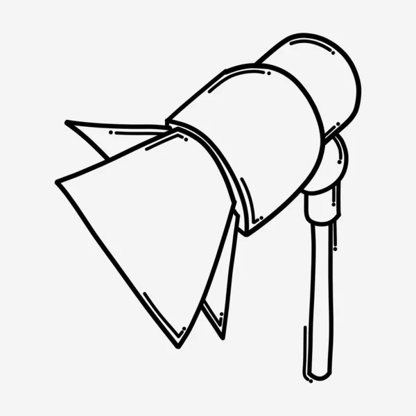 Studio Verlichting Doodle Vector Icoon Tekening Schets Illustratie Hand Getrokken — Stockvector