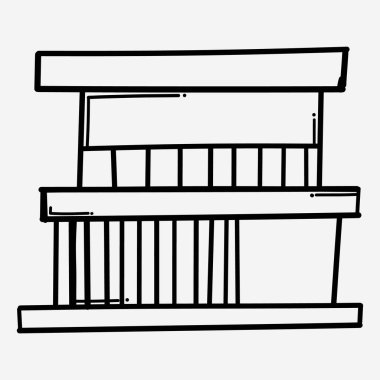 Ev yapımı karalama vektör ikonu. Çizim çizimi el çizimi çizimi çizimi.