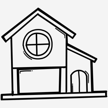 Ev yapımı karalama vektör ikonu. Çizim çizimi el çizimi çizimi çizimi.