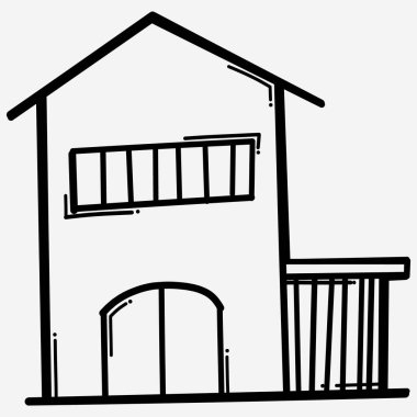 Ev yapımı karalama vektör ikonu. Çizim çizimi el çizimi çizimi çizimi.