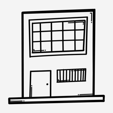 Ev yapımı karalama vektör ikonu. Çizim çizimi el çizimi çizimi çizimi.