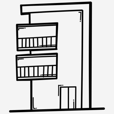 Ev yapımı karalama vektör ikonu. Çizim çizimi el çizimi çizimi çizimi.