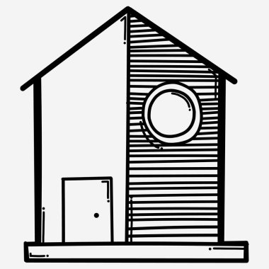 Ev yapımı karalama vektör ikonu. Çizim çizimi el çizimi çizimi çizimi.