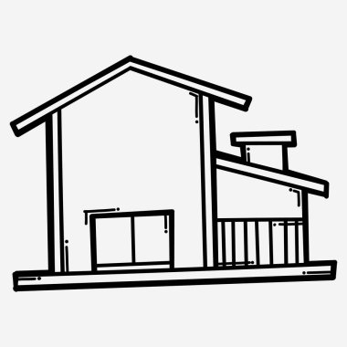 Ev yapımı karalama vektör ikonu. Çizim çizimi el çizimi çizimi çizimi.