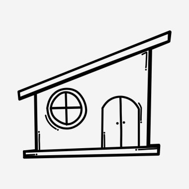 Ev yapımı karalama vektör ikonu. Çizim çizimi el çizimi çizimi çizimi.