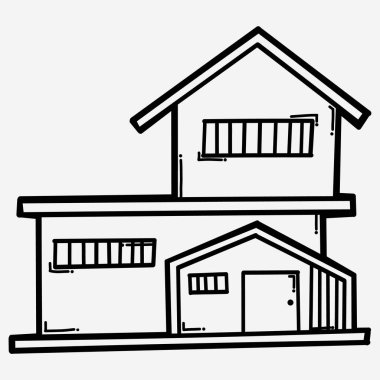 Ev yapımı karalama vektör ikonu. Çizim çizimi el çizimi çizimi çizimi.