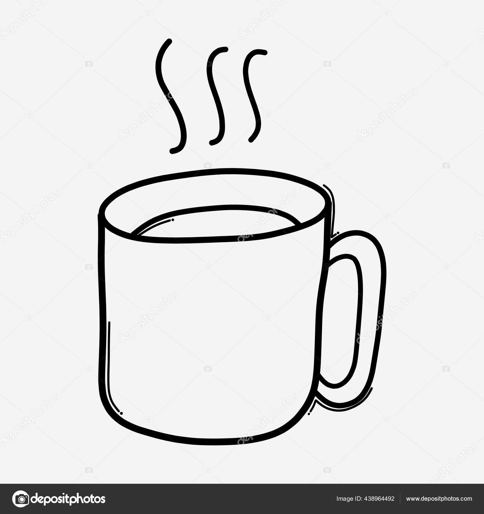 Kaffeetasse Doodle Vektor Symbol Vorhanden Zeichnung Skizze Illustration  Handgezeichnete Linie Stock-Vektorbild von ©veekicl 438964492, image size:1600x1700