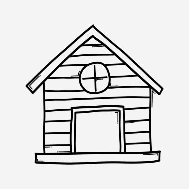 Ev karalama vektör simgesi. Çizim çizimi el çizimi çizimi çizimi.