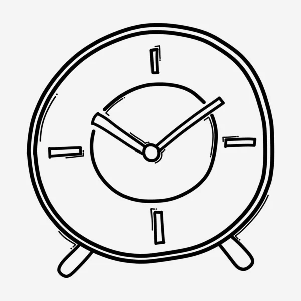 Clock Doodle Vector Icon Drawing Sketch Illustration Hand Drawn Line — Stock Vector
