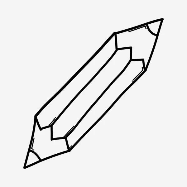 Ikona Wektora Wektora Ołówka Rysunek Szkic Ilustracja Ręcznie Rysowane Linii — Wektor stockowy