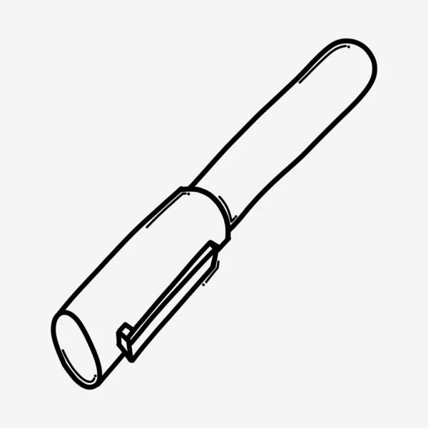 Penna Doodle Icona Vettoriale Disegno Schizzo Illustrazione Disegnato Mano Linea — Vettoriale Stock