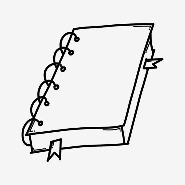 Notebook Doodle Vector Icon Disegno Schizzo Illustrazione Disegnato Mano Linea — Vettoriale Stock
