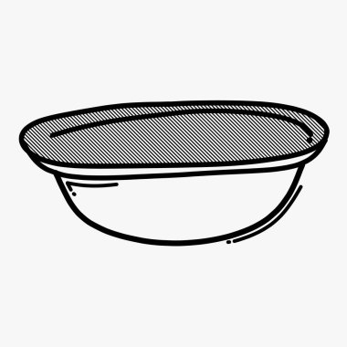 Kova karalama vektör simgesi. Çizim çizimi el çizimi çizimi çizimi.