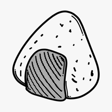 Pirinç topu karalama vektör simgesi. Çizim çizimi el çizimi çizimi çizimi.