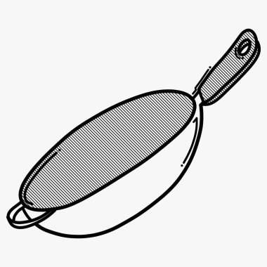 Pan doodle vektör simgesi. Çizim çizimi el çizimi çizimi çizimi.