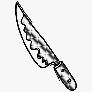bıçak karalama vektör simgesi. Çizim çizimi el çizimi çizimi çizimi.