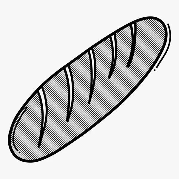 Loaf Garabato Icono Vector Dibujo Boceto Ilustración Dibujado Mano Línea — Vector de stock