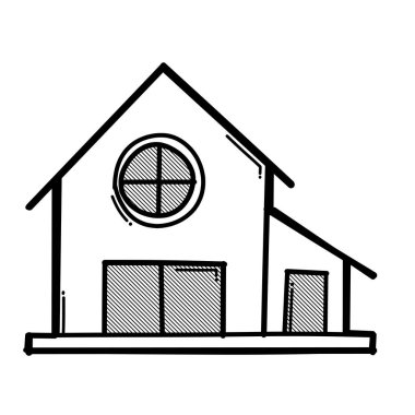 Ev yapımı karalama vektör ikonu. Çizim çizimi el çizimi çizimi çizimi.