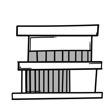 Ev yapımı karalama vektör ikonu. Çizim çizimi el çizimi çizimi çizimi.