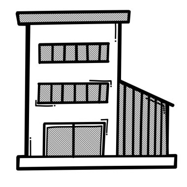 Ev yapımı karalama vektör ikonu. Çizim çizimi el çizimi çizimi çizimi.