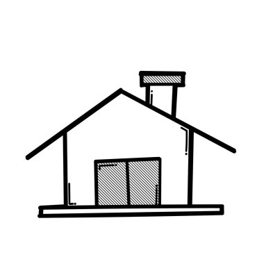 Ev yapımı karalama vektör ikonu. Çizim çizimi el çizimi çizimi çizimi.