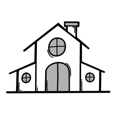 Ev yapımı karalama vektör ikonu. Çizim çizimi el çizimi çizimi çizimi.