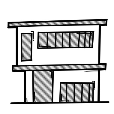 Ev yapımı karalama vektör ikonu. Çizim çizimi el çizimi çizimi çizimi.
