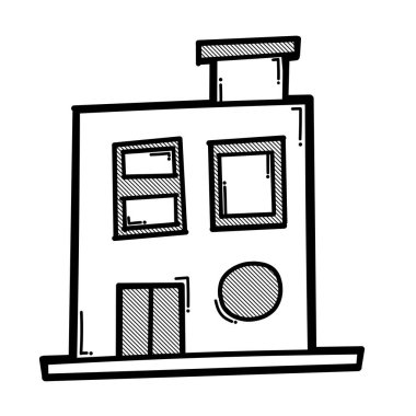 Ev yapımı karalama vektör ikonu. Çizim çizimi el çizimi çizimi çizimi.