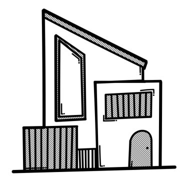 Ev yapımı karalama vektör ikonu. Çizim çizimi el çizimi çizimi çizimi.