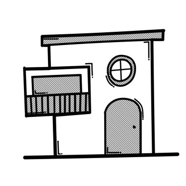 Ev yapımı karalama vektör ikonu. Çizim çizimi el çizimi çizimi çizimi.