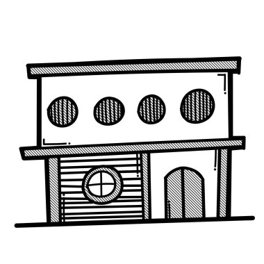 Ev yapımı karalama vektör ikonu. Çizim çizimi el çizimi çizimi çizimi.