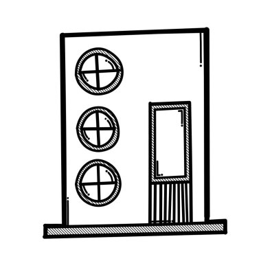 Ev yapımı karalama vektör ikonu. Çizim çizimi el çizimi çizimi çizimi.