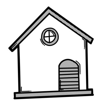 Ev yapımı karalama vektör ikonu. Çizim çizimi el çizimi çizimi çizimi.
