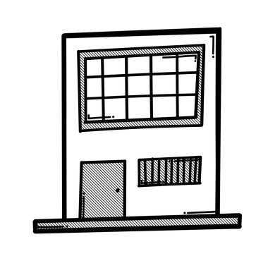 Ev yapımı karalama vektör ikonu. Çizim çizimi el çizimi çizimi çizimi.