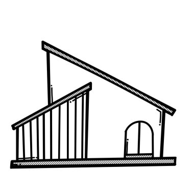 Ev yapımı karalama vektör ikonu. Çizim çizimi el çizimi çizimi çizimi.