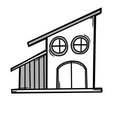 Ev yapımı karalama vektör ikonu. Çizim çizimi el çizimi çizimi çizimi.