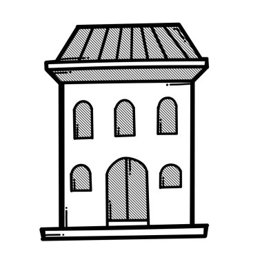 Ev yapımı karalama vektör ikonu. Çizim çizimi el çizimi çizimi çizimi.