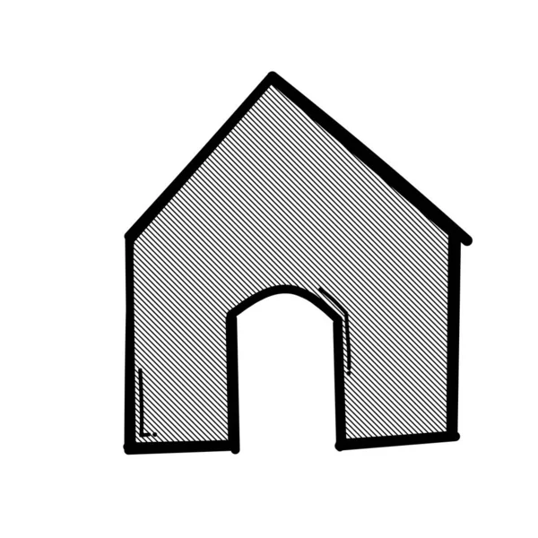 Ev yapımı karalama vektör ikonu. Çizim çizimi el çizimi çizimi çizimi.