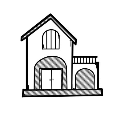Ev yapımı karalama vektör ikonu. Çizim çizimi el çizimi çizimi çizimi.