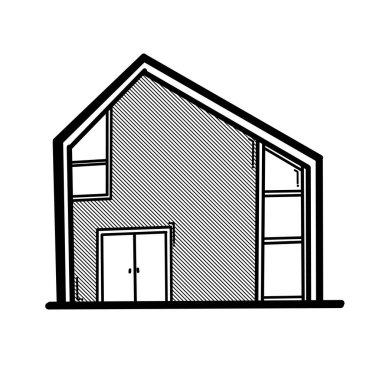 Ev yapımı karalama vektör ikonu. Çizim çizimi el çizimi çizimi çizimi.