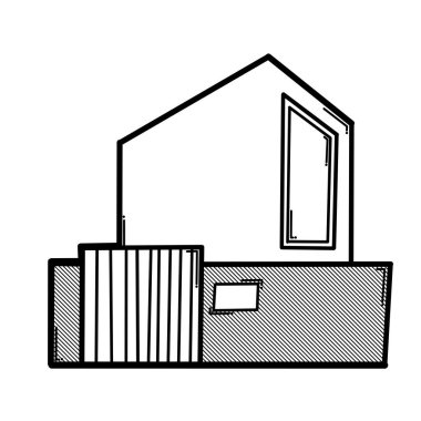 Ev yapımı karalama vektör ikonu. Çizim çizimi el çizimi çizimi çizimi.