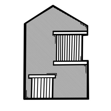 Ev yapımı karalama vektör ikonu. Çizim çizimi el çizimi çizimi çizimi.