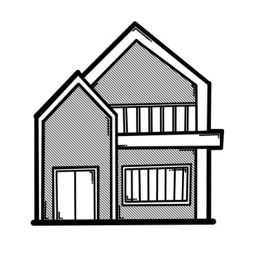 Ev yapımı karalama vektör ikonu. Çizim çizimi el çizimi çizimi çizimi.